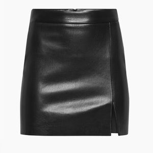 Wilfred size 4 faux leather black mini skirt